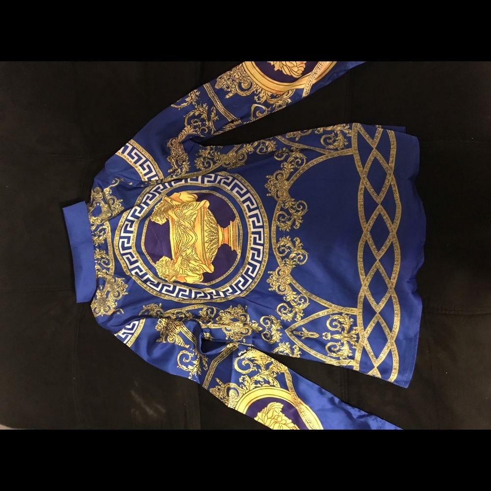 Versace style Button Up Top